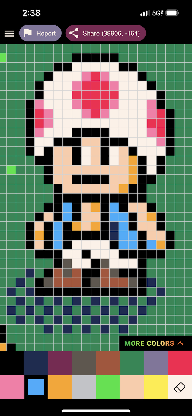 Draw pixel art